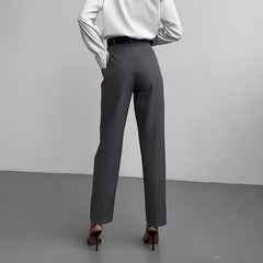 Color-High Waist Pants Slim Fit Pencil Pants Autumn Casual Simple Work Pant Women Formal Pants-Fancey Boutique