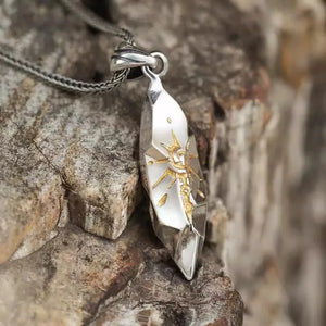 Vintage Wishing Stone Pendant Necklace - CHECHAY