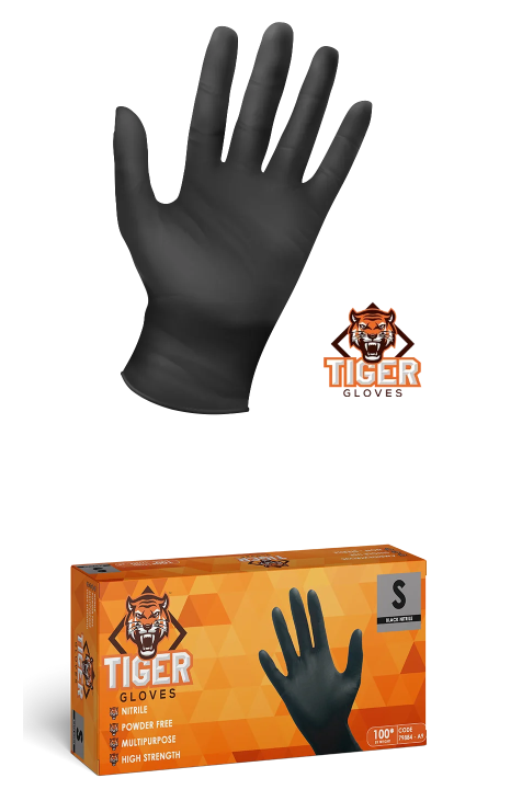 Nitrile black gloves - Tiger - MTS Wholesale product image