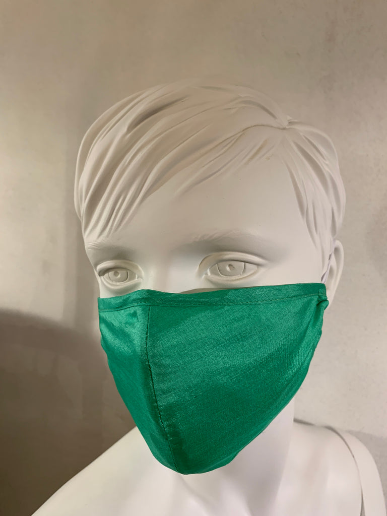 Silke maske til dækning af næse mund (Green) Tone Barker