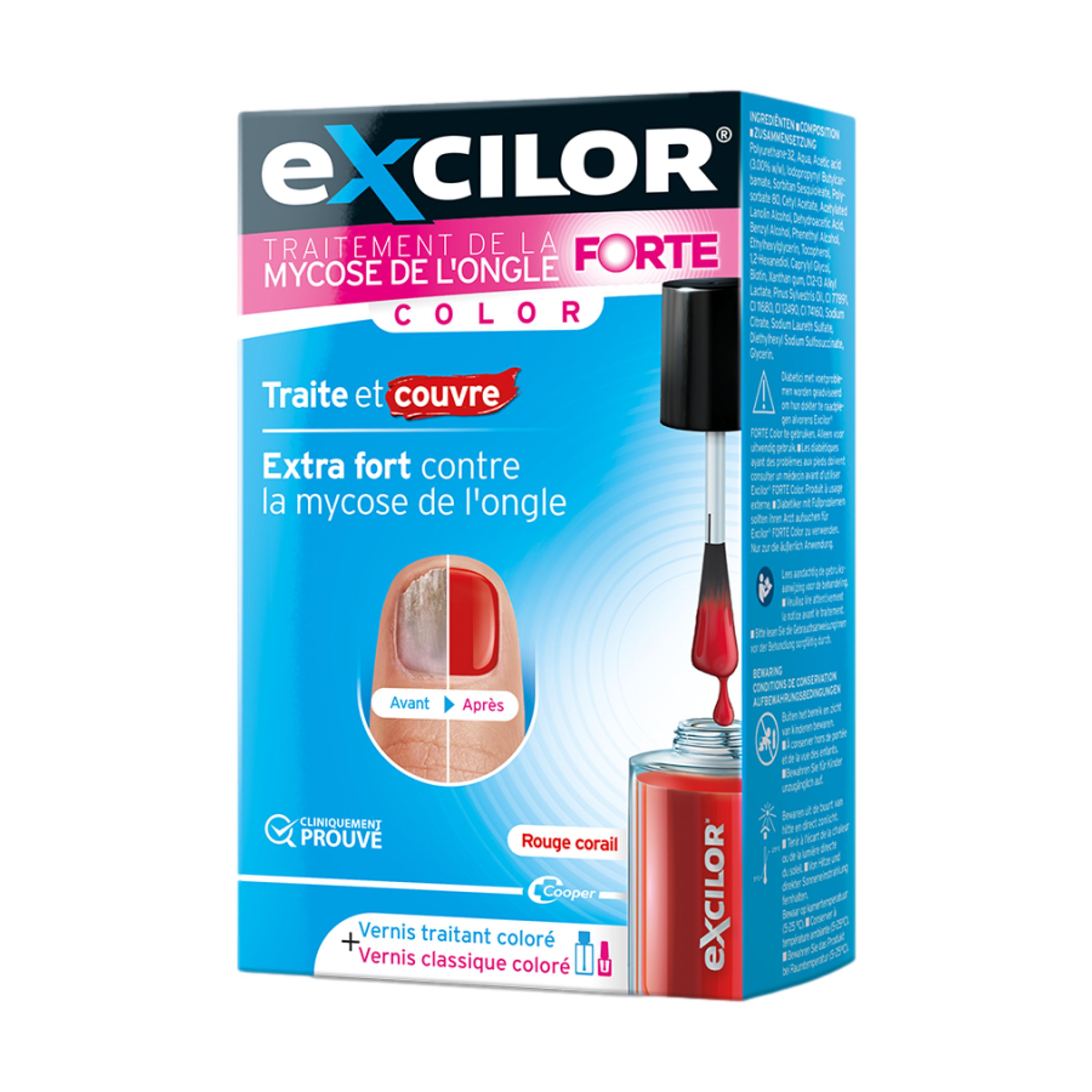 Traitement mycose ongles forte couleur red 30ml - Excilor Excilor 