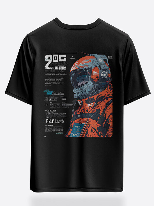 Quantum Navigator,The Next Frontier Oversized Graphic T-Shirt