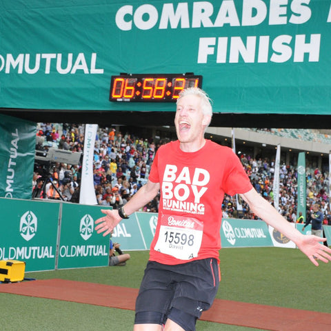 Caffeine Bullet Founder David Hellard Winning Comrades Ultra Marathon