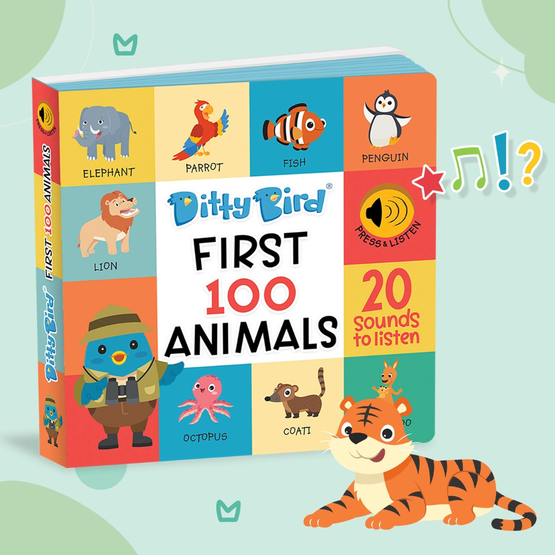 NEW! DITTY BIRD - 100 ANIMALS SOUND BOOK