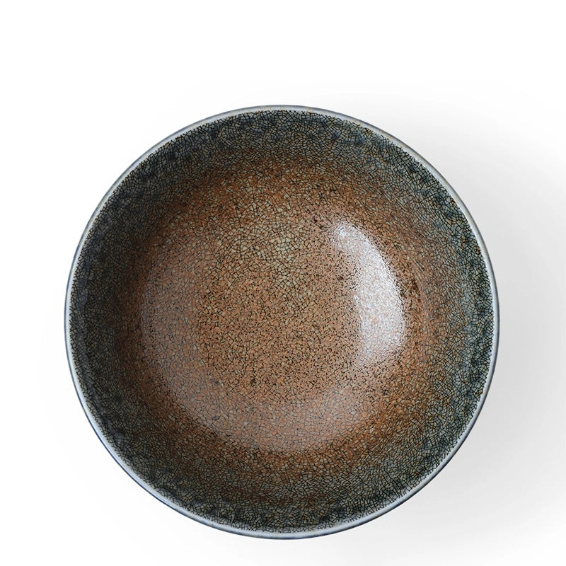Blue Sand Crackle Bowl 8-1/2"