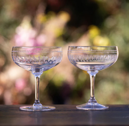 Emory Eagles 12oz. 2-Piece Traditional Martini Glass Set
