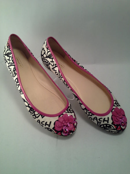 Coach Adessa Poppy Pink and White Ballet slippers – Labelz Reborn