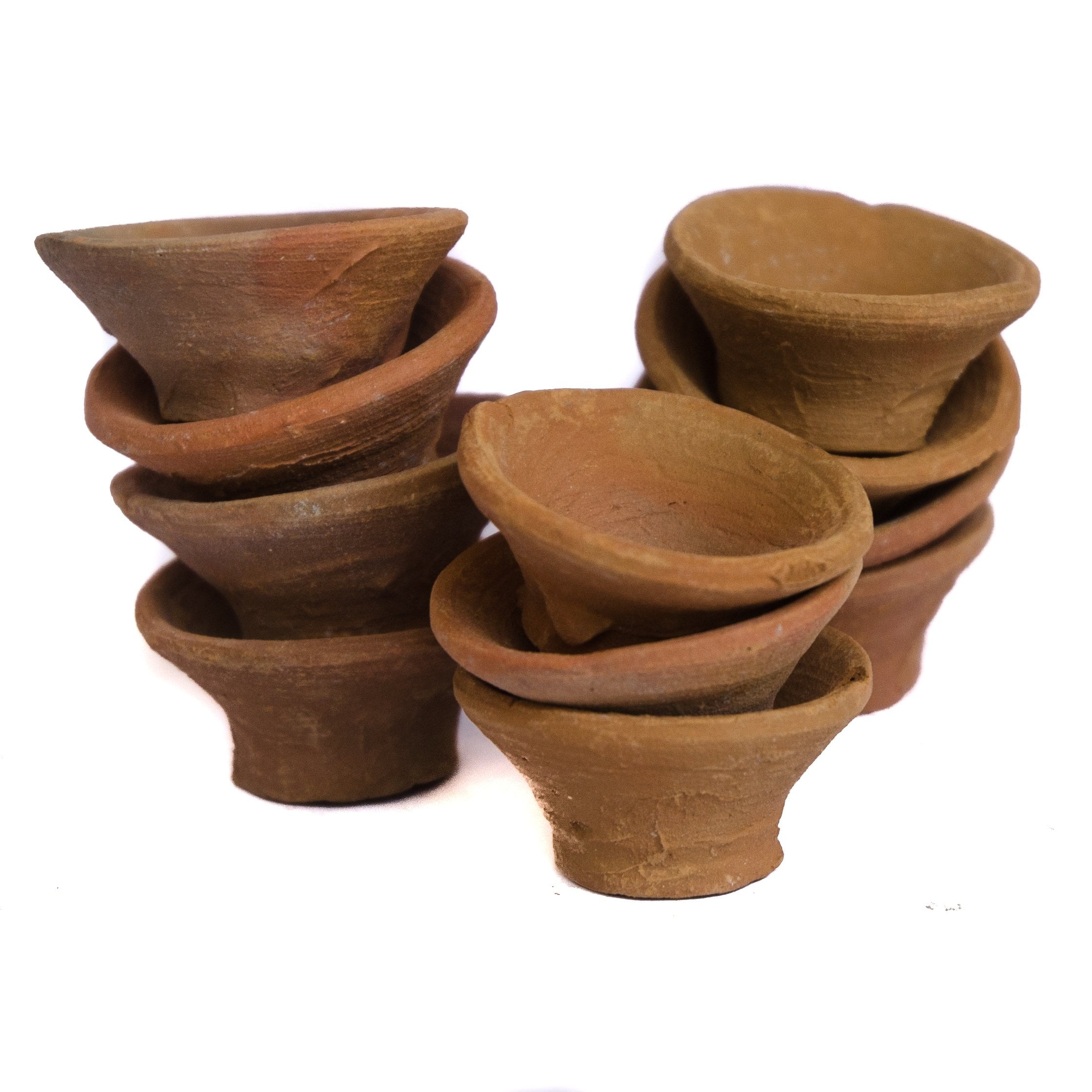 Clay Terracotta Saucers, Small (10pcs)