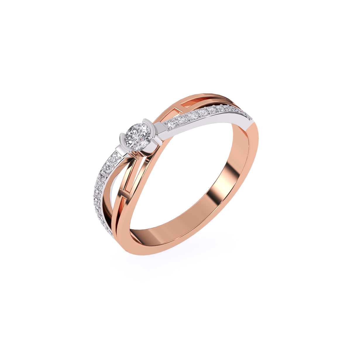Round 18kt Rose Gold Couple Diamond Band (2 pc), Weight: 12 Gms, Size: Free  Size at best price in Mumbai