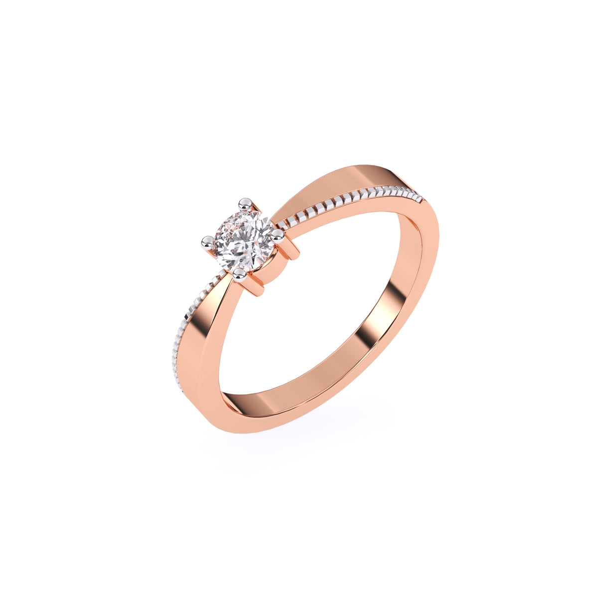 Lab Grown Diamond Infinity Twisted Halo Engagement Ring 14k White Gold 2ct  - AZ12348