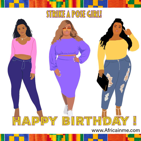 Classy Happy Birthday African American Woman: Iconic shareable images