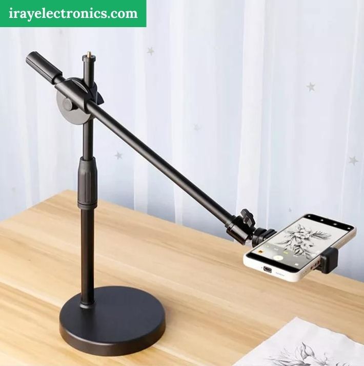 Overhead Tripod with Ring Light Table Tabletop Shooting Stand Tripods