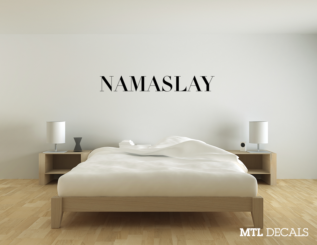 Namaslay Wall Decal Namaste Wall Sticker Bedroom Decor Gift Ideas Home