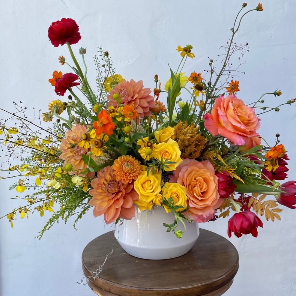 Orange Felt Bucket – A Blissfully Beautiful Boutique