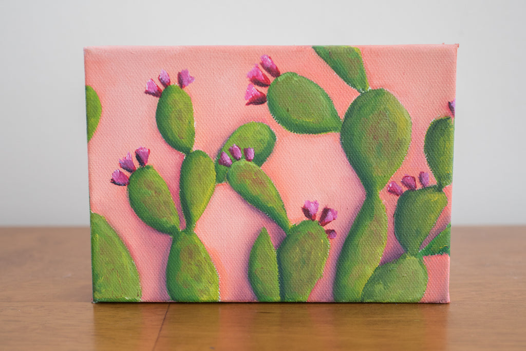 prickly pear cactus painting