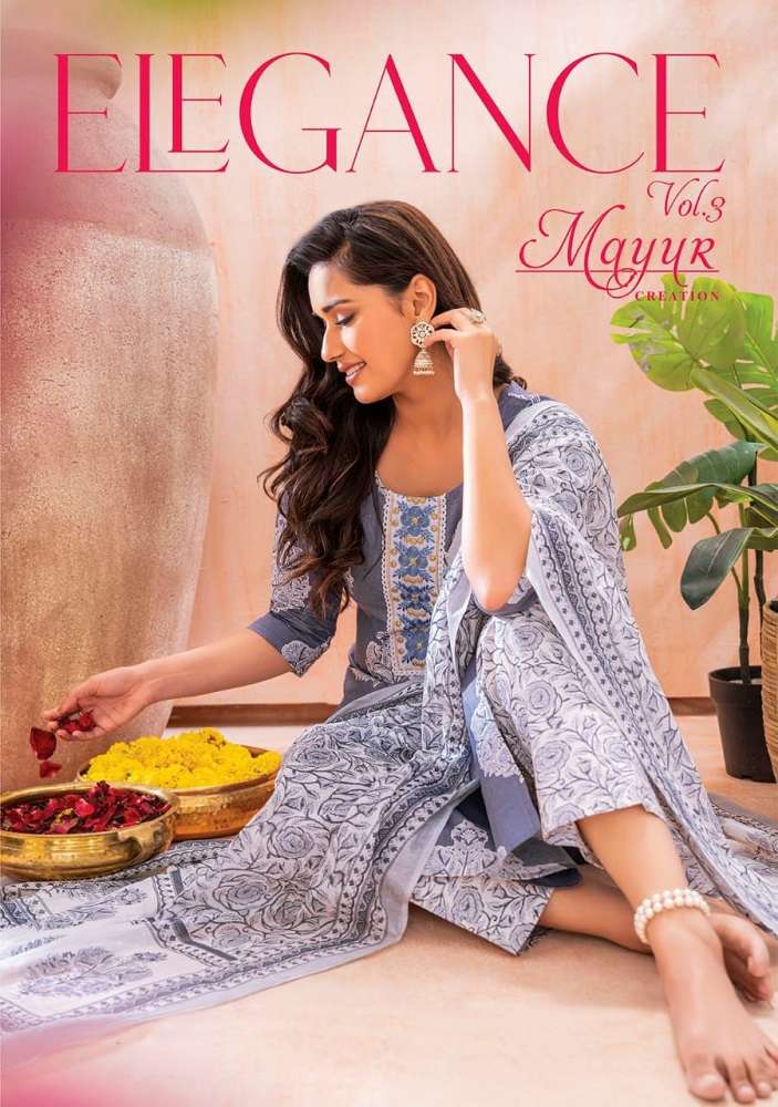 Buy Mayur Elegant Vol 1 Designer Printed Cotton Dress Material Collection.