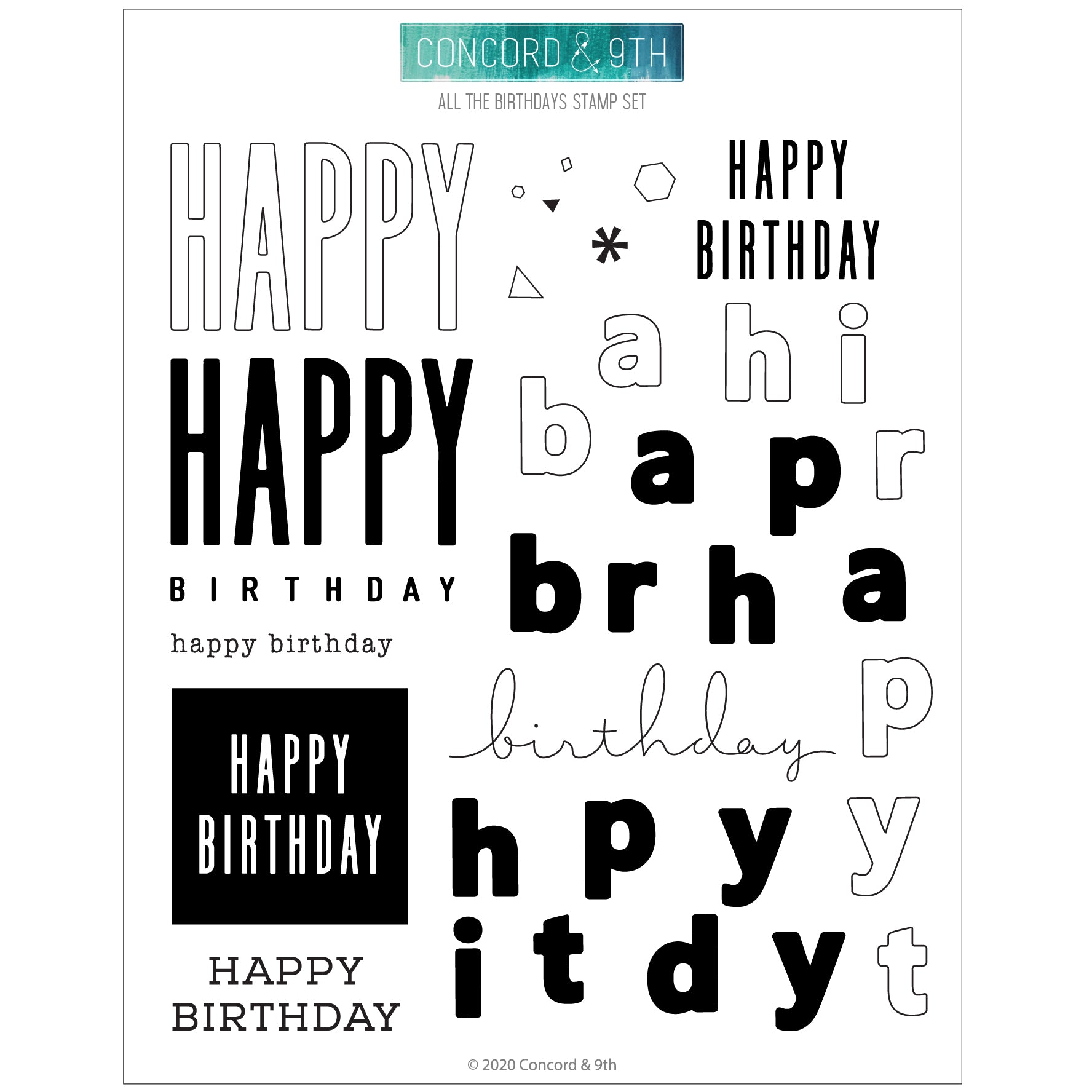 LAST CHANCE: Endless Birthday Stamp Set - Concord & 9th