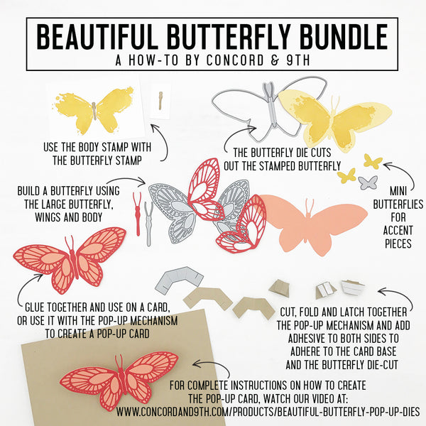 Beautiful Butterfly Stamp Set - Concord & 9th