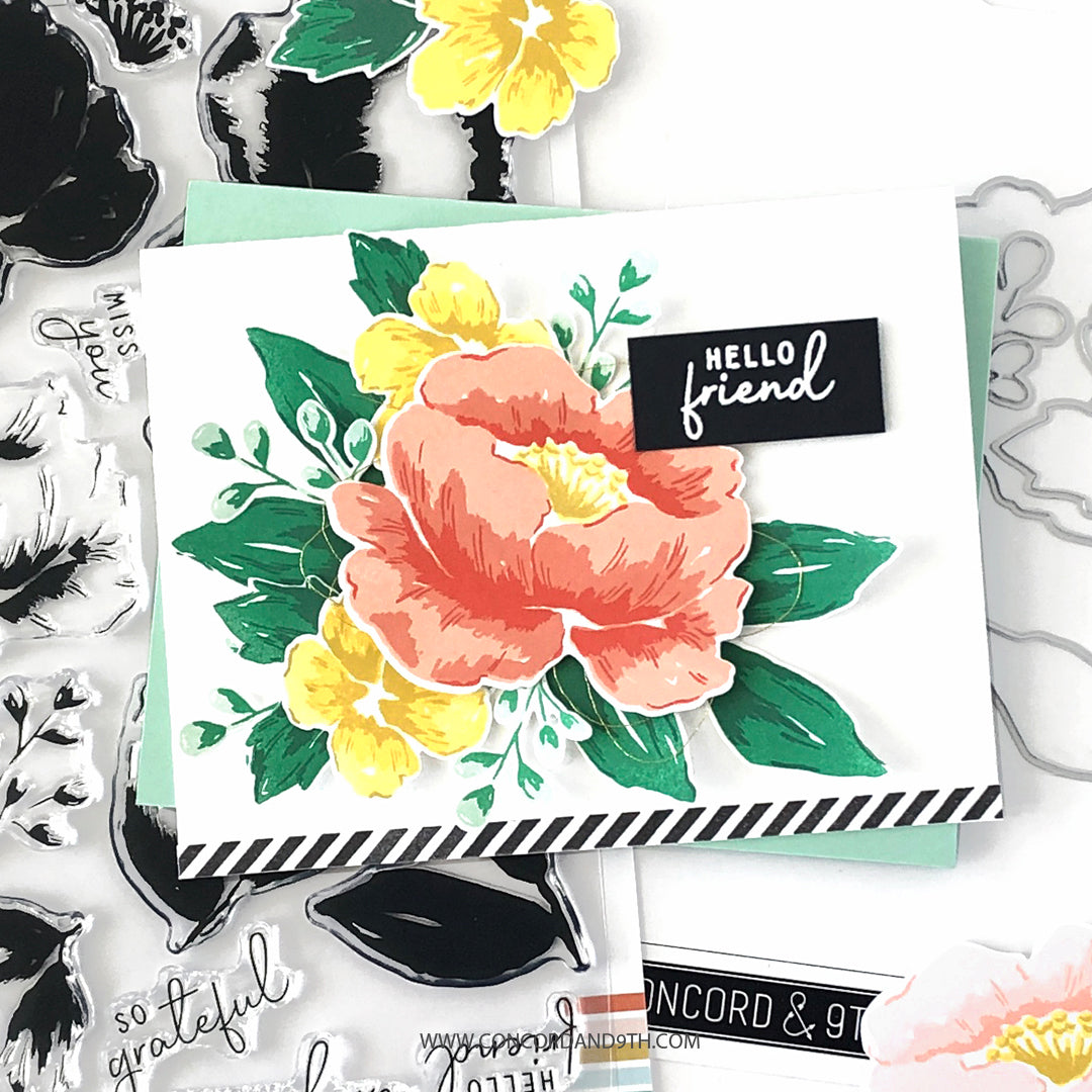 Painted Peony Stamp Set - Concord &amp; 9th
