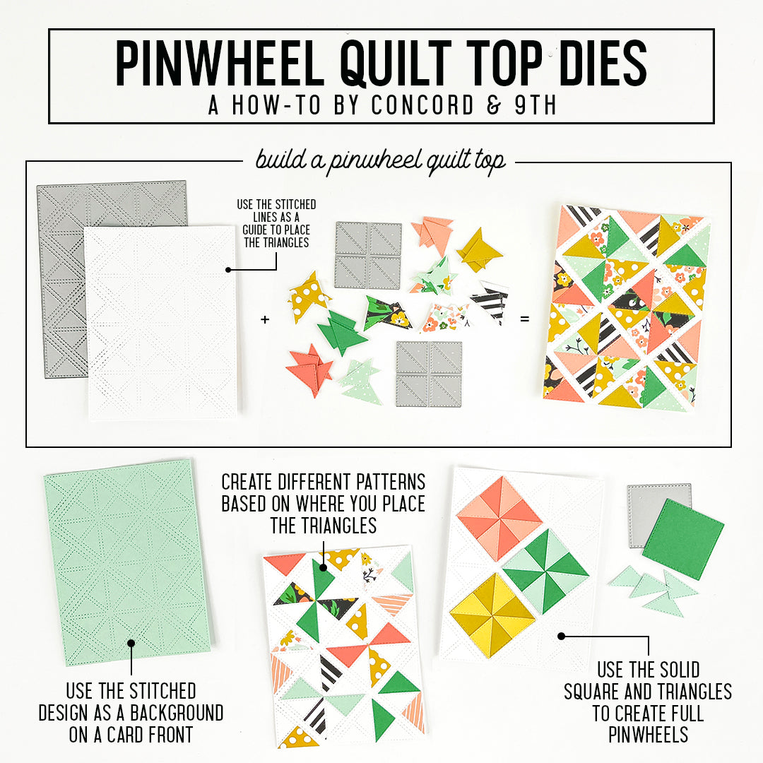 Pinwheel Quilt Top Dies - Concord & 9th