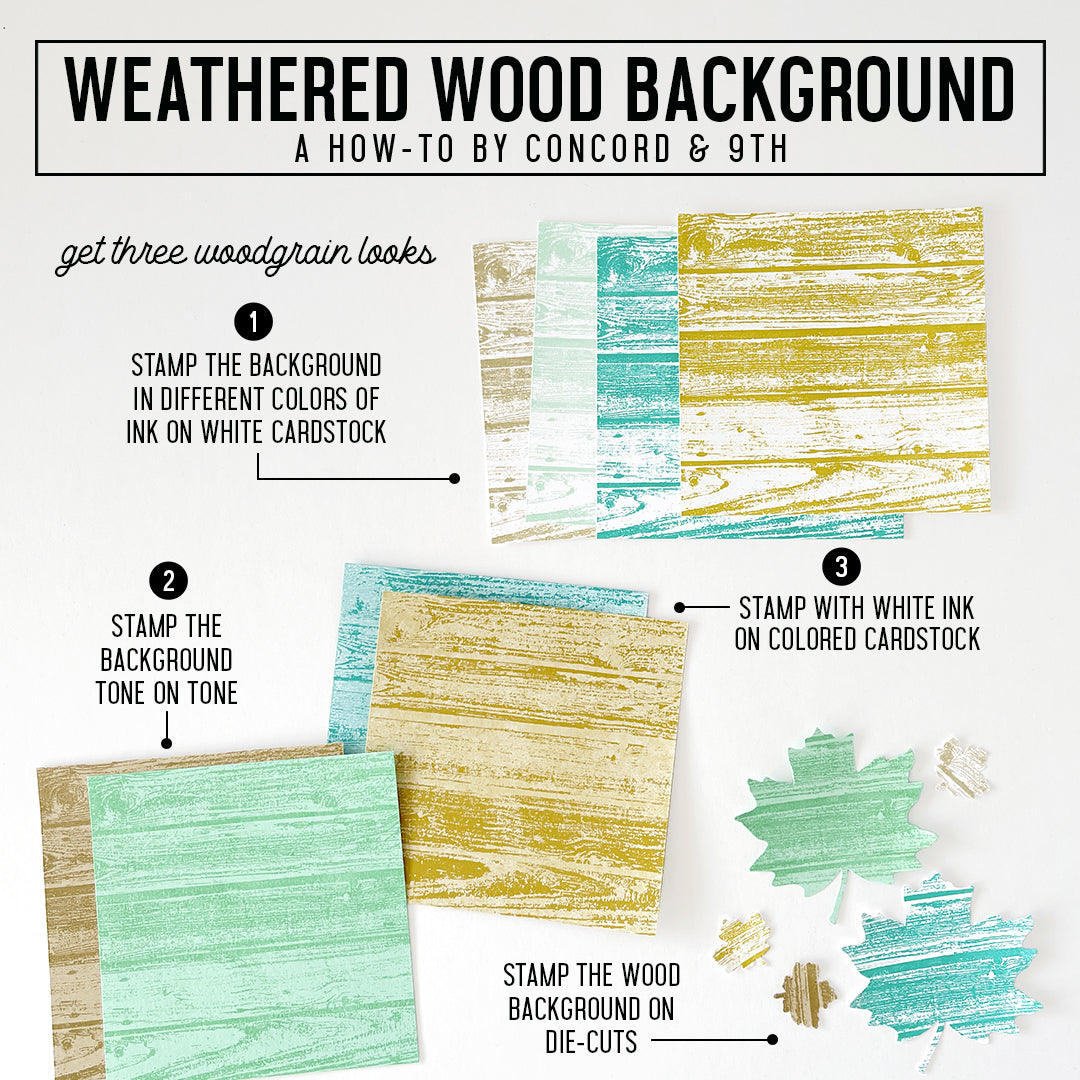 Weathered Wood Background Stamp - Concord &amp; 9th
