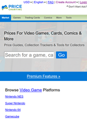 PriceCharting - Check the value of collectibles like trading cards