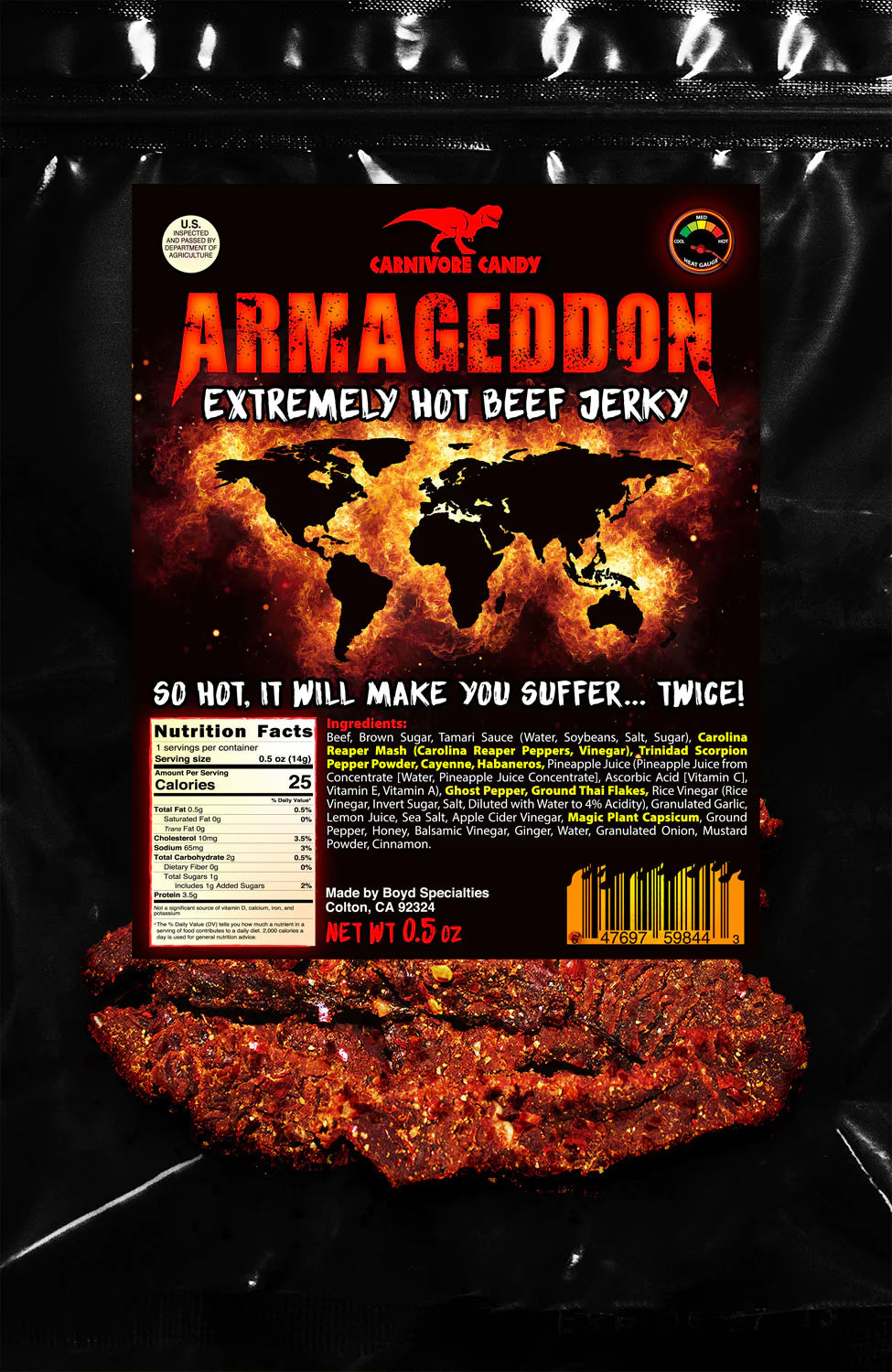 ARMAGEDDEN Beef Jerky (Hottest we sell)