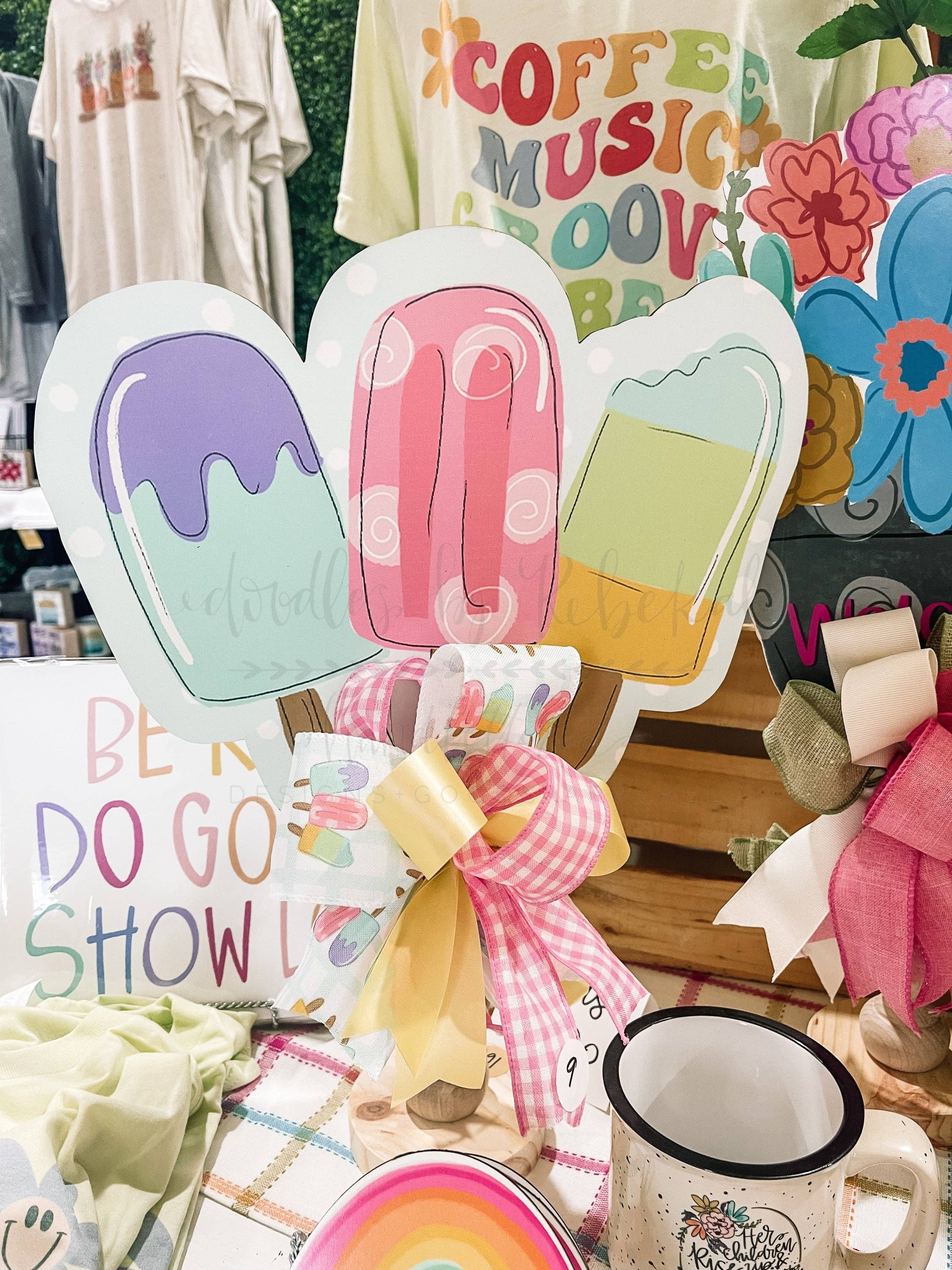 Doodles By Rebekah - Popsicle Doorhanger/Topper/Attachment: Doorhanger
