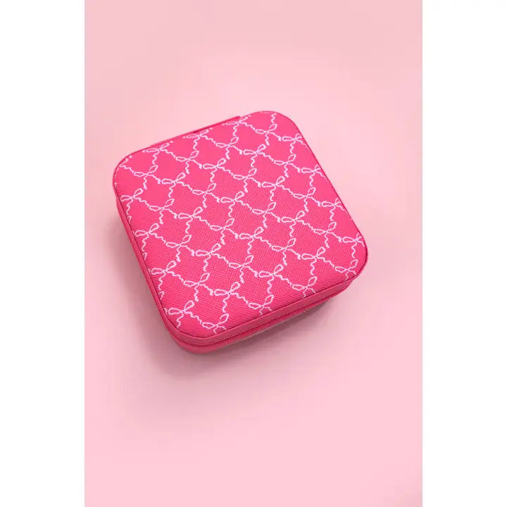 Pink Jewelry Travel Organizer Case