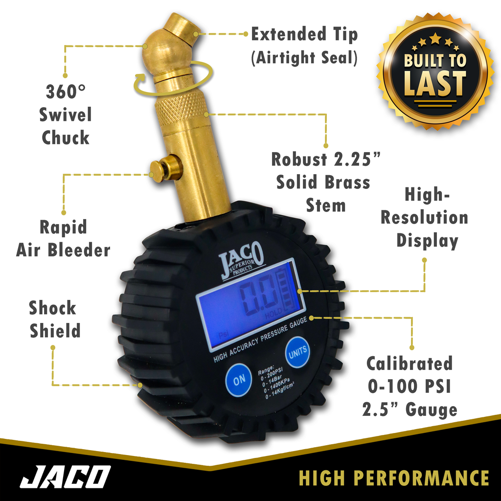 ElitePro™ Tire Pressure Gauge 100 PSI JACO