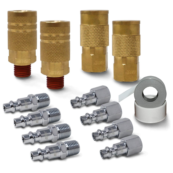 Industrial Quick Connect Air Fittings Plug & Coupler Kit 1/4" NPT