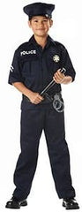 Image of a boy in a police officer costume