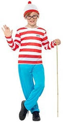 Image of a boy in a Where's Wally costume
