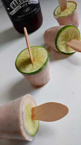 Blueberry Serrano Margarita Popsicles