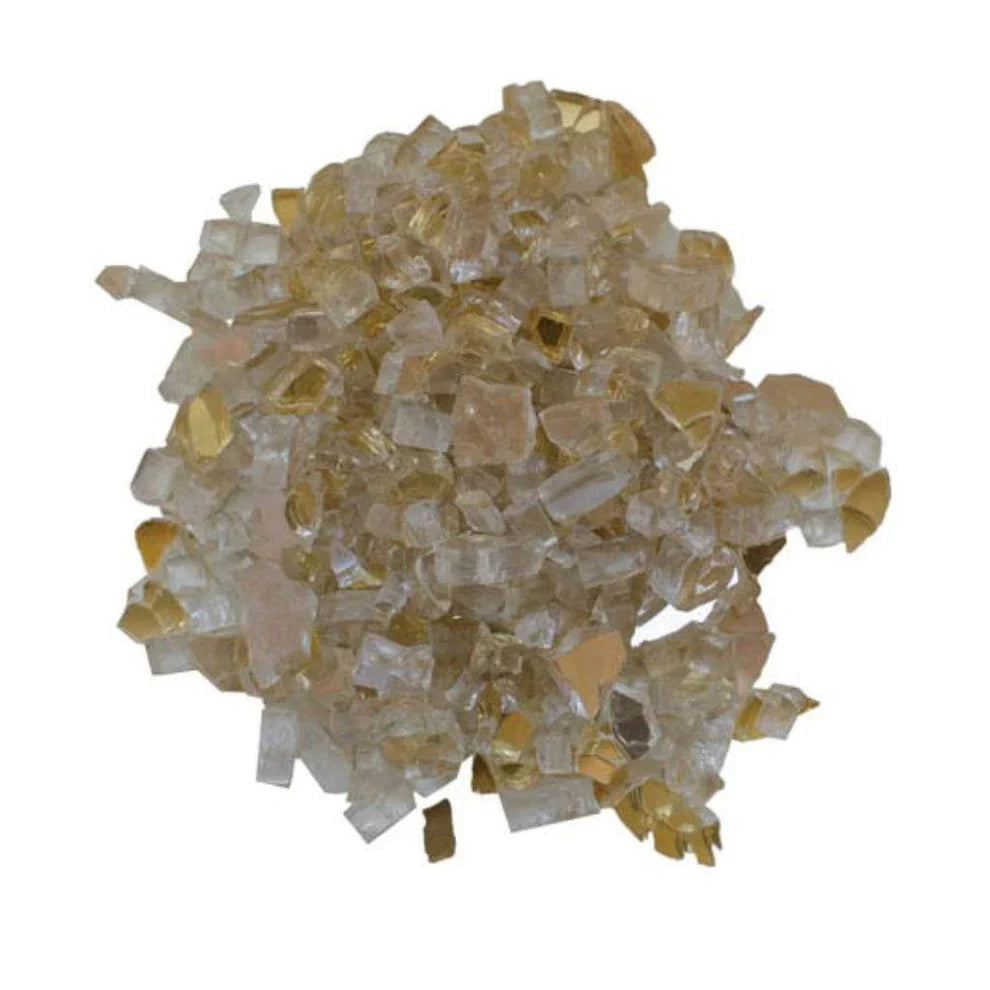 Amantii 1/2" Champagne Reflective 5 lbs Fire Glass Media | AMSF-GLASS-04