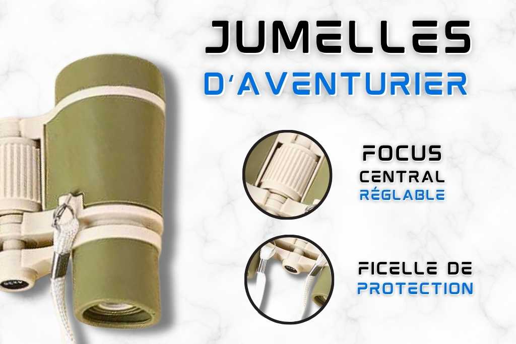 Jumelles pour enfant 10 ans vertes détails.