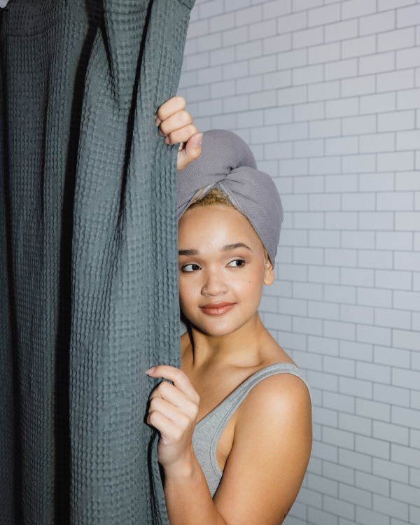 Terra Hair Towel - Gray