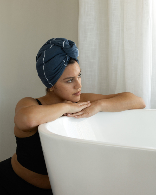 Classic Hair Towel - Navy