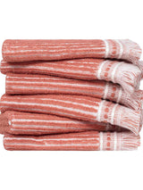 Brioche Rib Washcloth Bath Bundle Dusty Pink