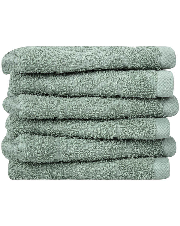 Aquatic Turtle Bath Washcloth Bundle - 6 Pack - Sage