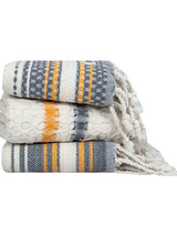 Saffron Stripe Kitchen Towel Bundle - Assorted 3 Pack