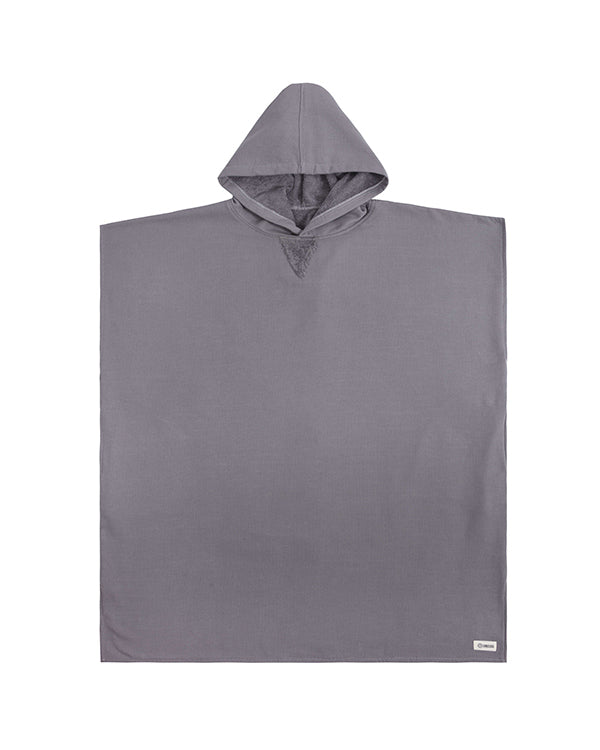 Terra Hooded Poncho Gray