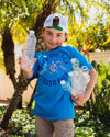 Sapphire Blue Make The Sea Trash Free Eco Kids Tee