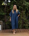 Terra Hooded Poncho Navy