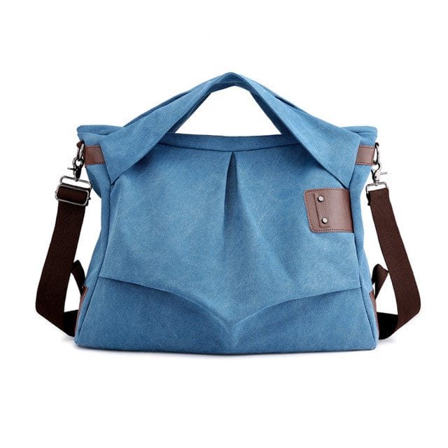 cambioprcaribe Blue Asymmetrical Cross Body Tote Bag