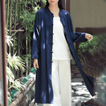 Cotton Linen Long Button Up Cardigan | Zen