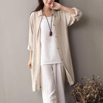 Beige Buttoned Up Linen Shirt | Zen