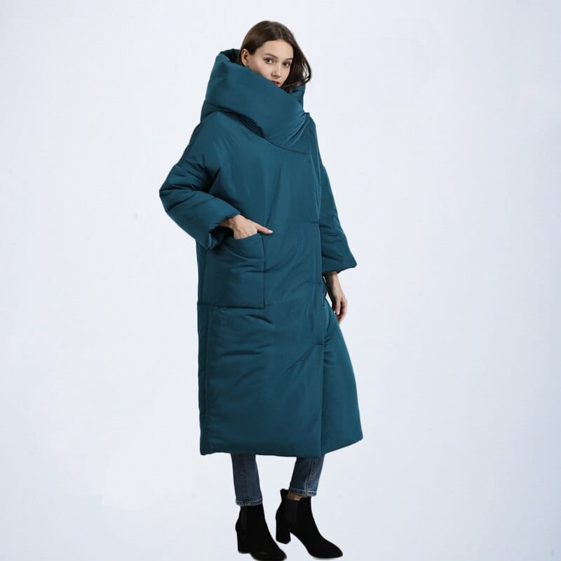 cambioprcaribe Coats Ocean / M Mia Long Hooded Puffer Coat