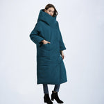cambioprcaribe Coats Ocean / M Mia Long Hooded Puffer Coat
