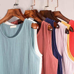 cambioprcaribe Cotton and Linen Plus Size Tank Tops